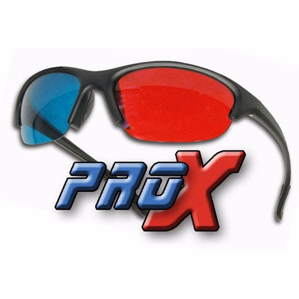 3D Glasses - Plastic ProX - Red/Cyan Lenses - Stock