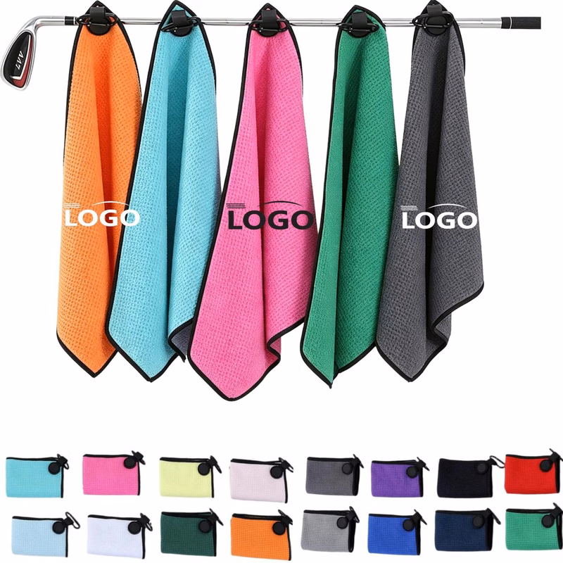 Custom Magnetic Microfiber Waffle Golf Towel