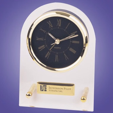 BLACK FACE CLOCK W/ ACRYLIC BACKING