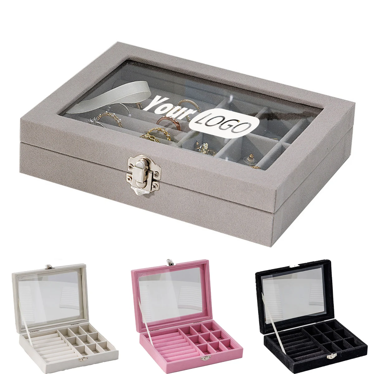 Large Capacity Single-Layer Jewelry Storage Box 1