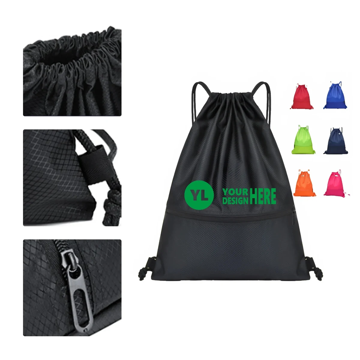 MOQ50 Drawstring Backpack Simple Design 1