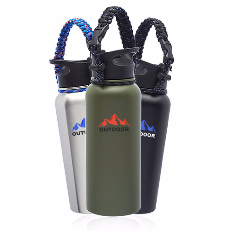 34 oz. Vulcan Stainless Steel Water Bottles with Strap