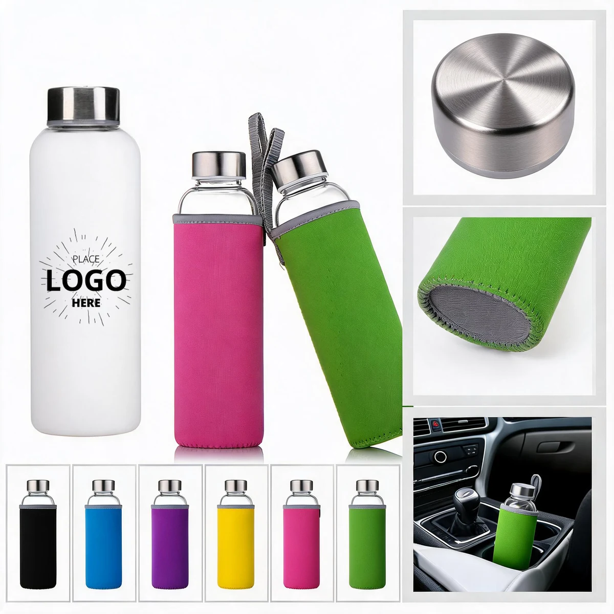 Custom Glass Water Bottles 1