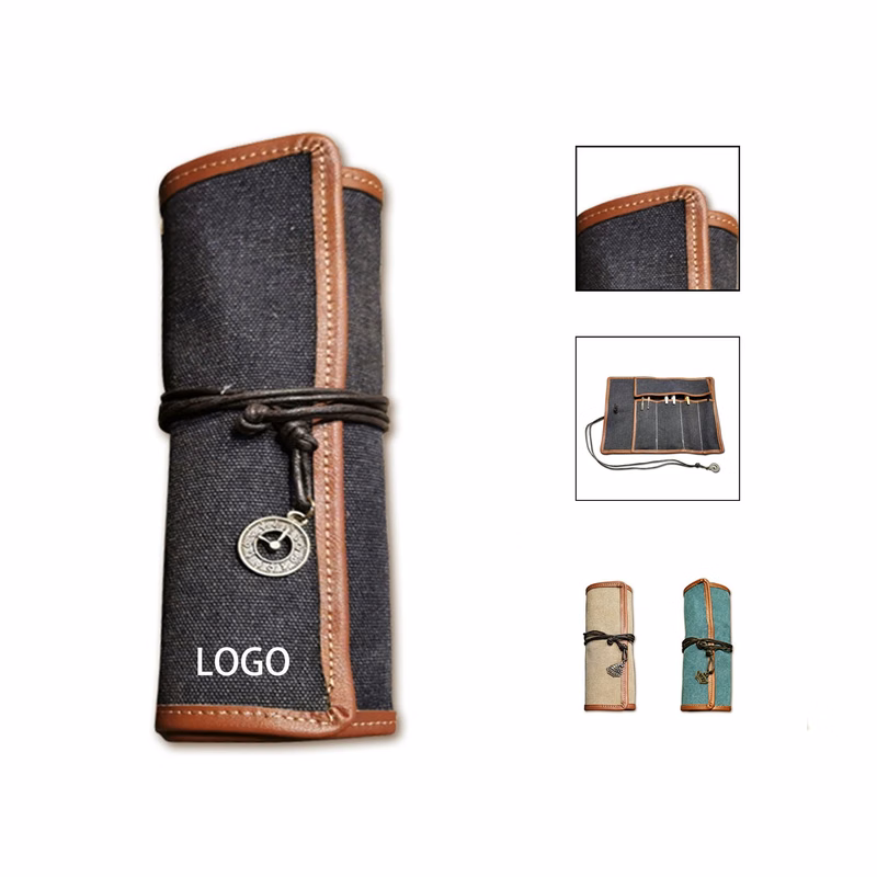 Canvas personality simple large capacity stationery bag