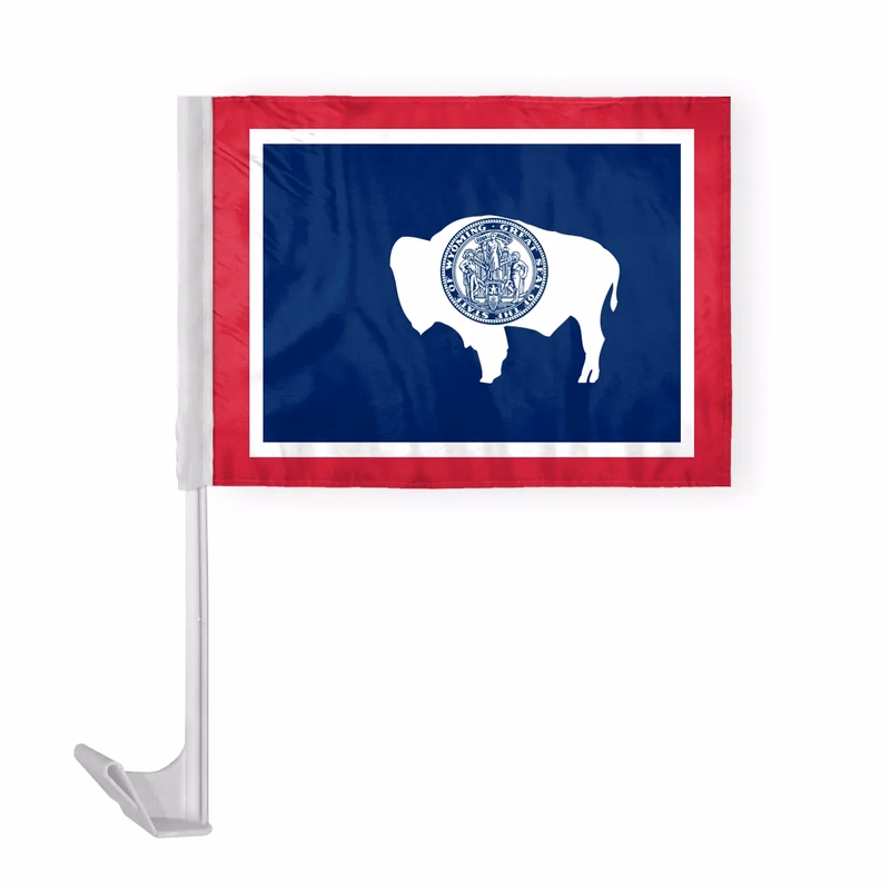 12"x16" & 10.5''x15'' Wyoming Car Flags