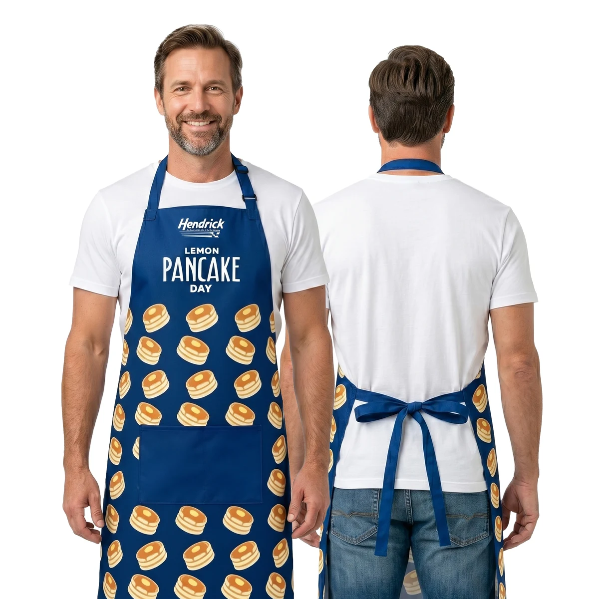 Dye-Sublimation Cotton Poly Apron w/ Custom Logo & 2 Pockets 1