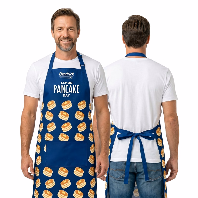 Dye-Sublimation Cotton Poly Apron w/ Custom Logo & 2 Pockets