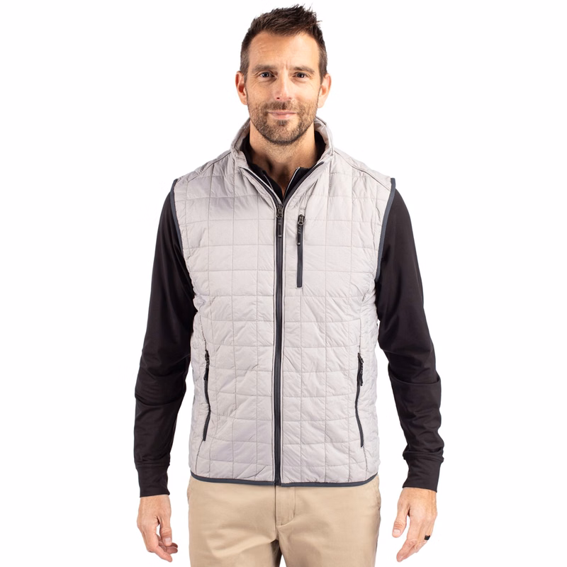 Cutter & Buck Rainier Recycled Insulated Puffer Mens Full Zip Vest