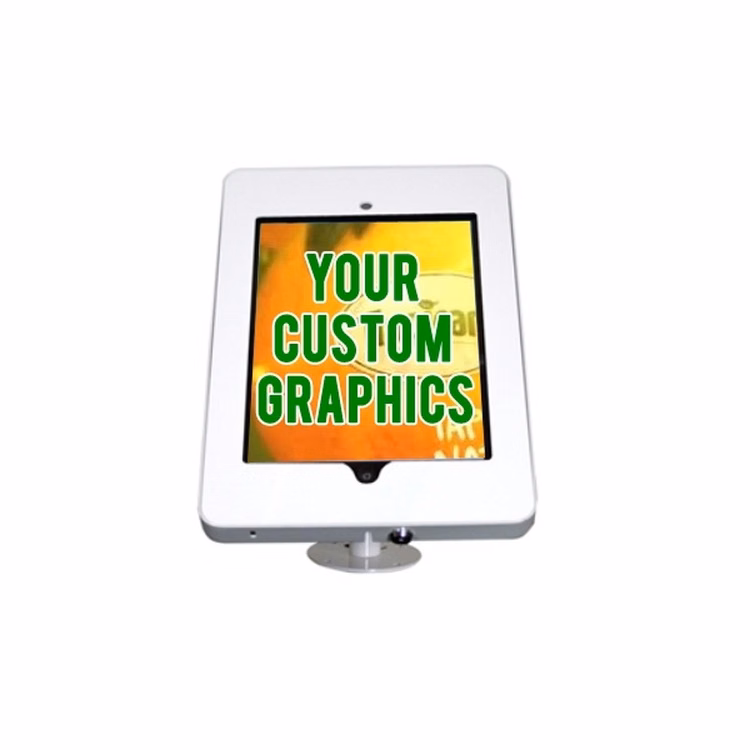Tablet Display Tabletop - White Hardward Only