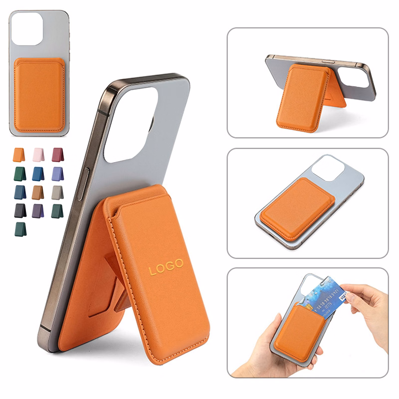 MOQ 100 Magnetic Phone Wallet Stand