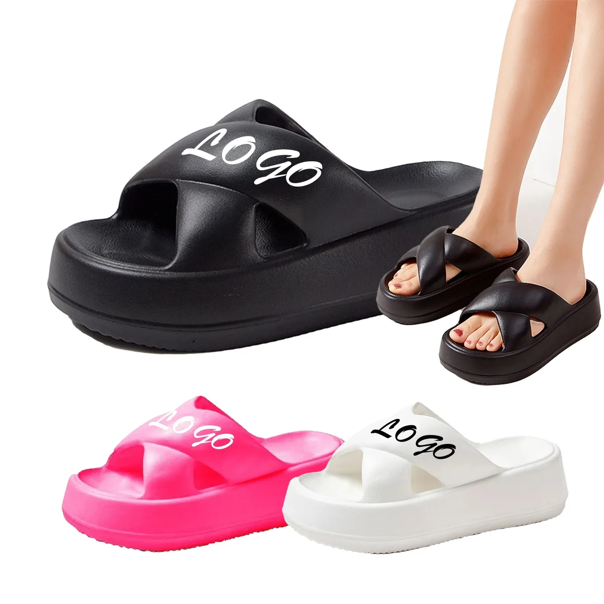 MOQ 50 Thick-Soled Summer Beach Slippers Outdoor 1