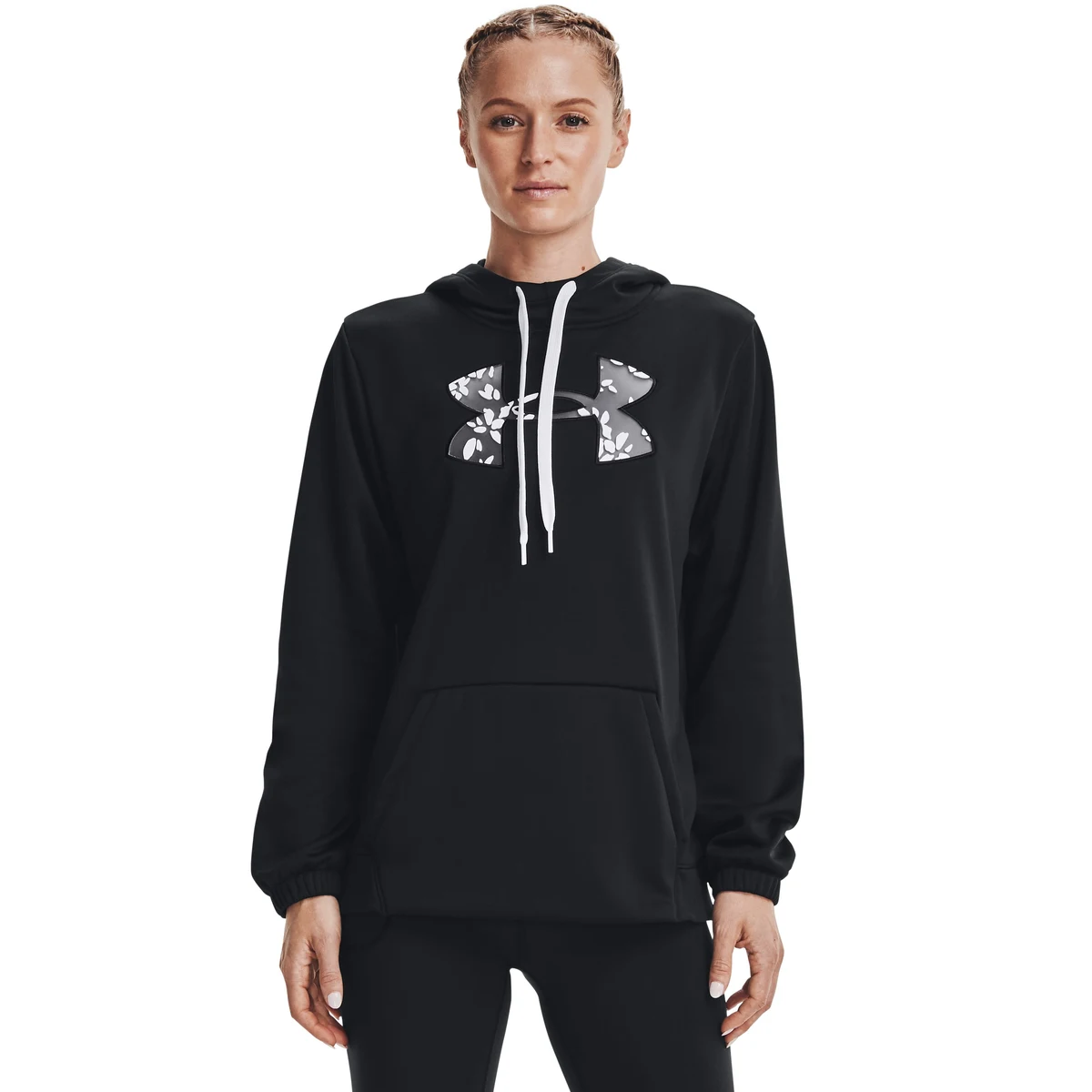 Women's Armour Fleece Floral Silicone Big Logo Hoodie 1