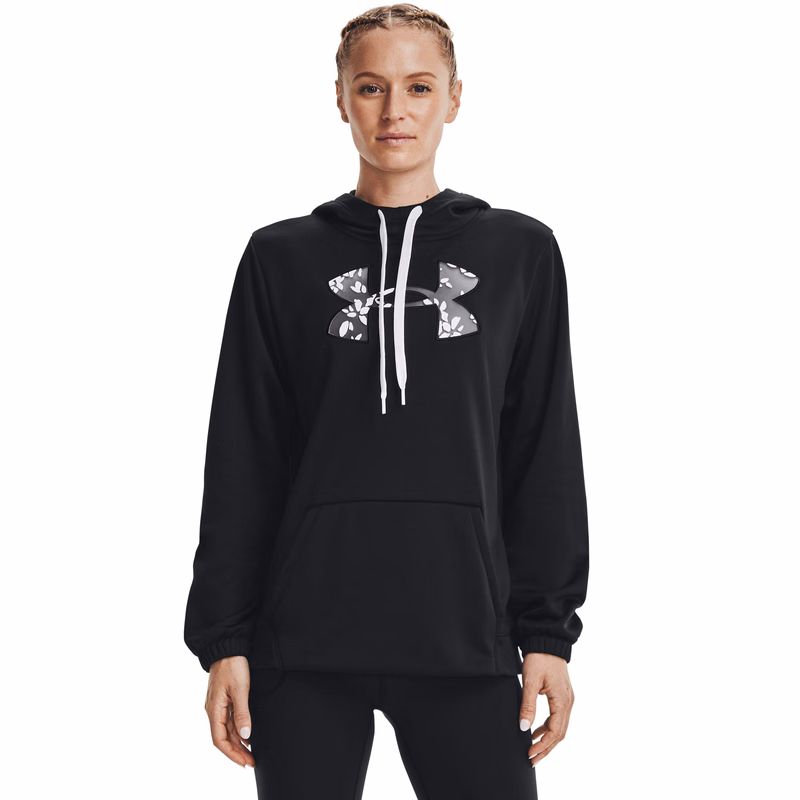 Women's Armour Fleece Floral Silicone Big Logo Hoodie 
