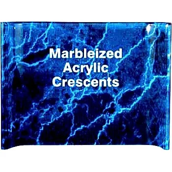 4" x 6" Blue Marbleized Acrylic Crescent Award 1