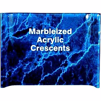 4" x 6" Blue Marbleized Acrylic Crescent Award