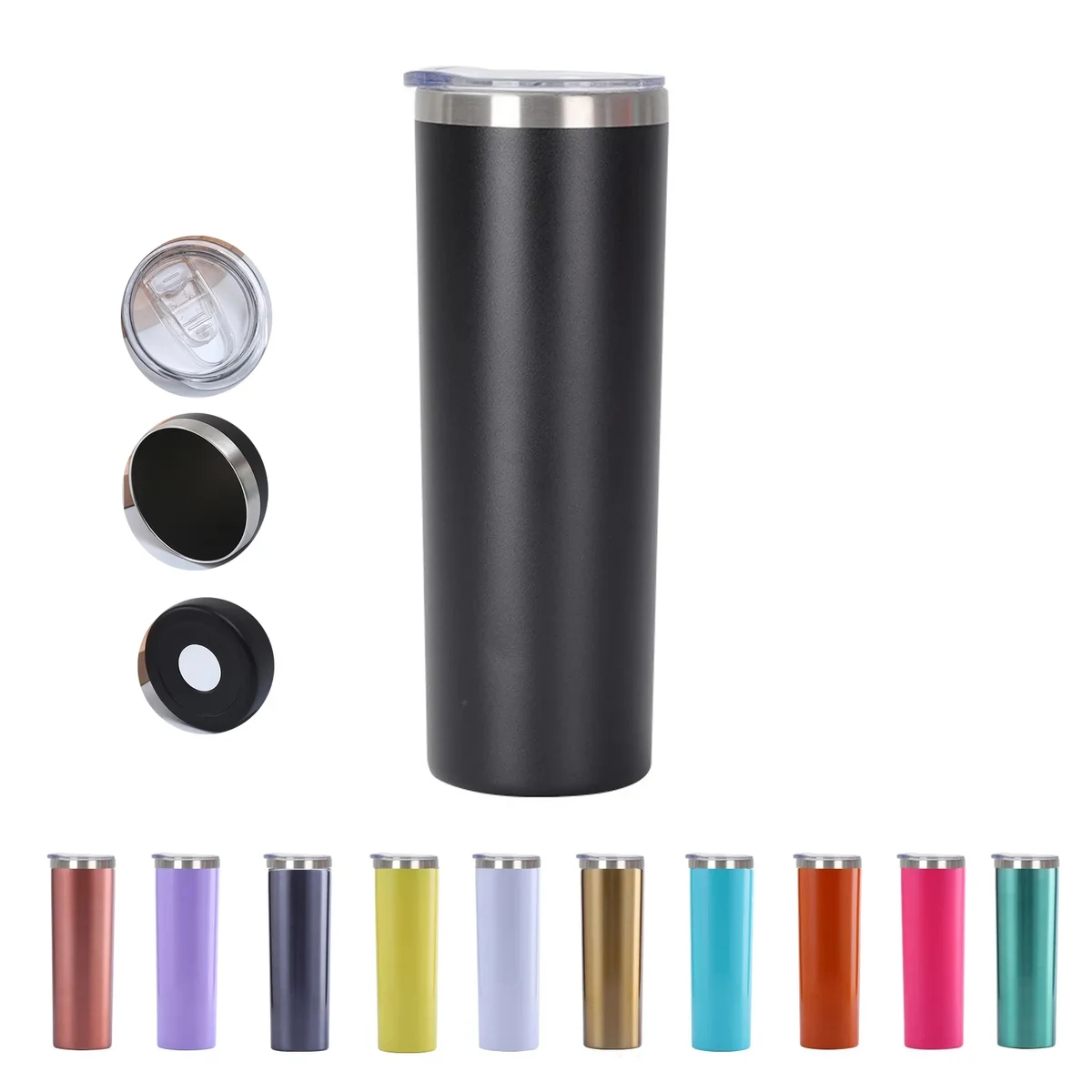 20oz Stainless Steel Skinny Travel Tumblers 1