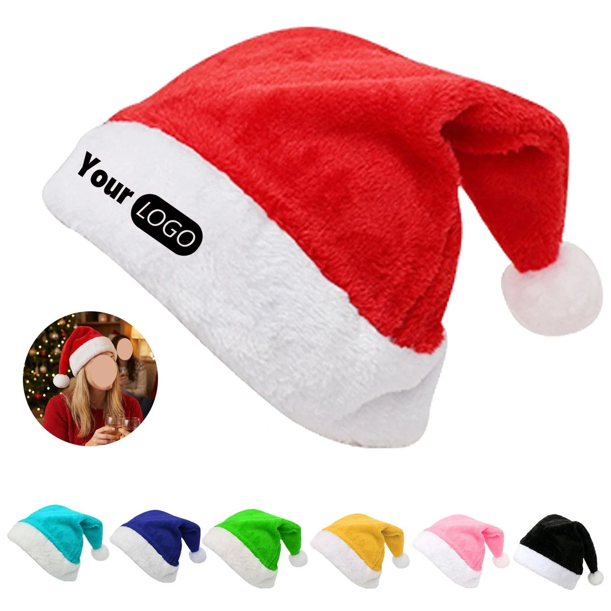 Plush Santa Topper For Adult Kid Party Decor 1
