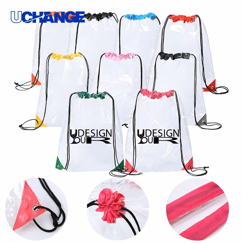 Clear PVC Drawstring Backpack Organizer for Events