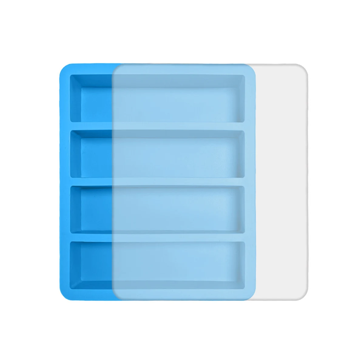 Integrated Silicone Ice Tray One Piece Mold 9.7" X 4.6" X 1.6" 1