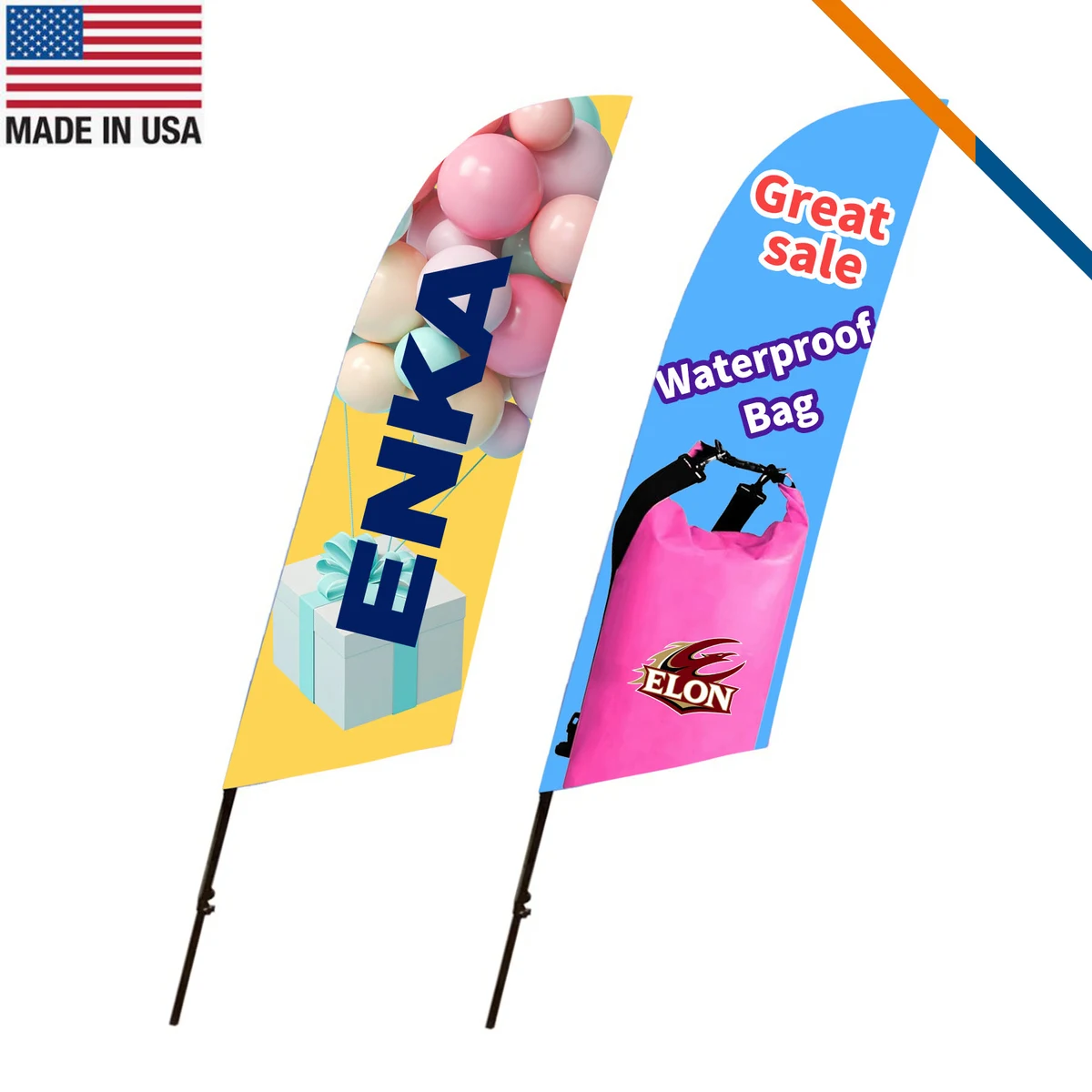 9' Marguerite Double-Sided Angle Flag 1