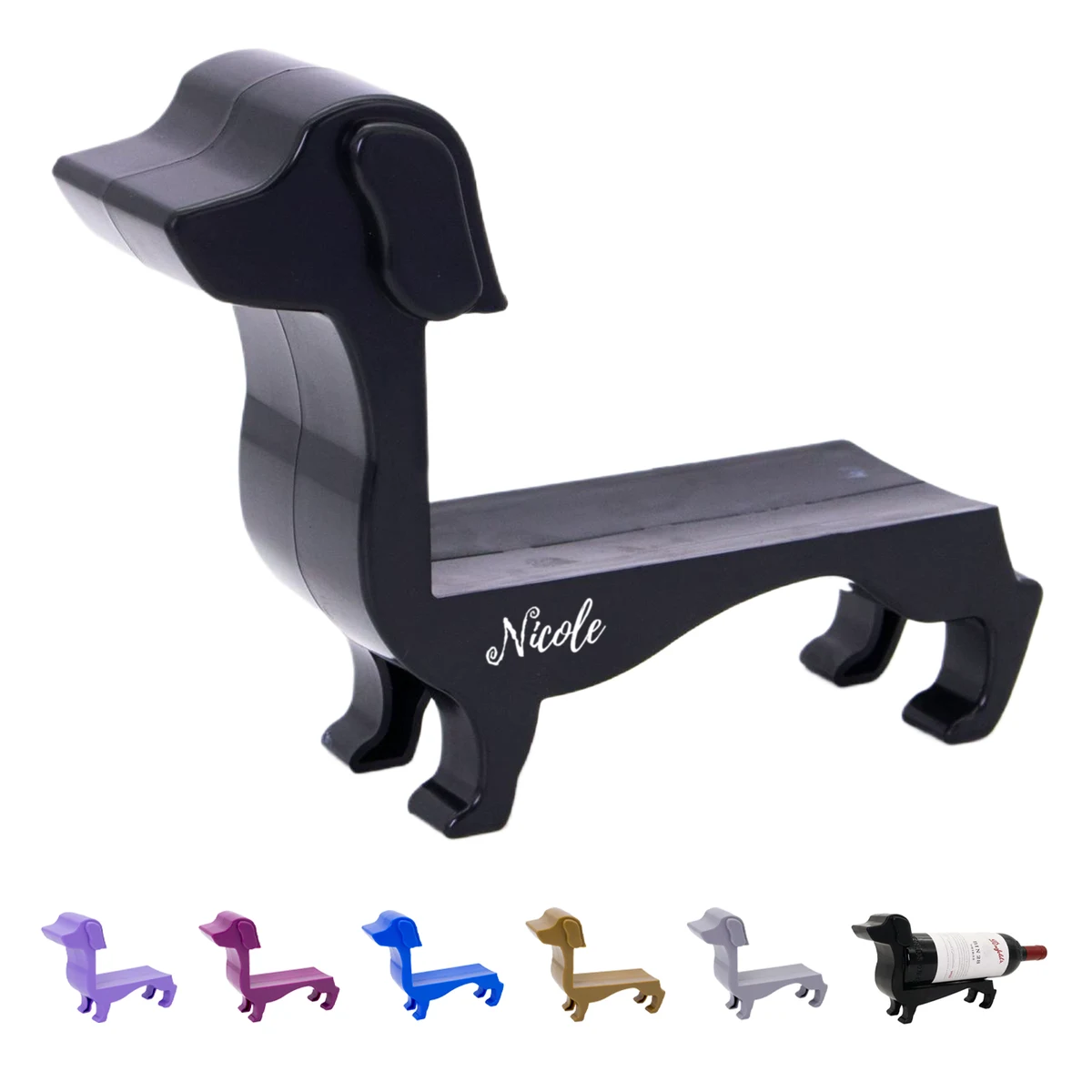 ABS Dachshund Wine Bottle Holder Decorative Stand 1