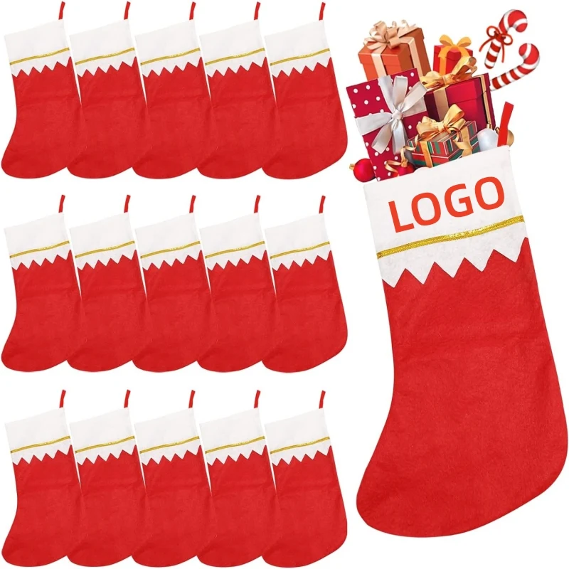 Felt Christmas Stocking Candy Gift Bag Christmas Decoration 1