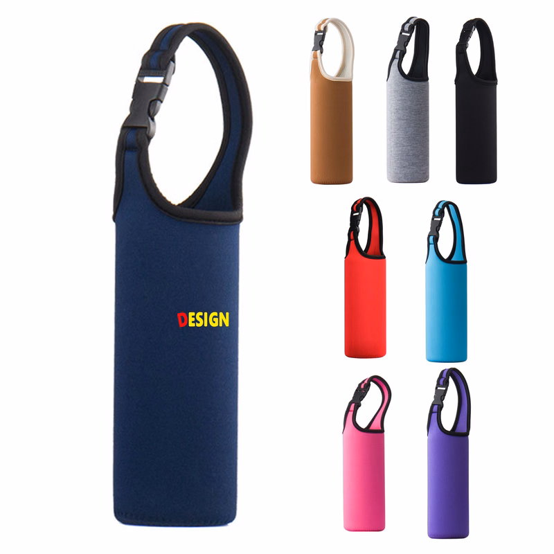 Neoprene Water Bottle Carrier with Adjustable Strap
