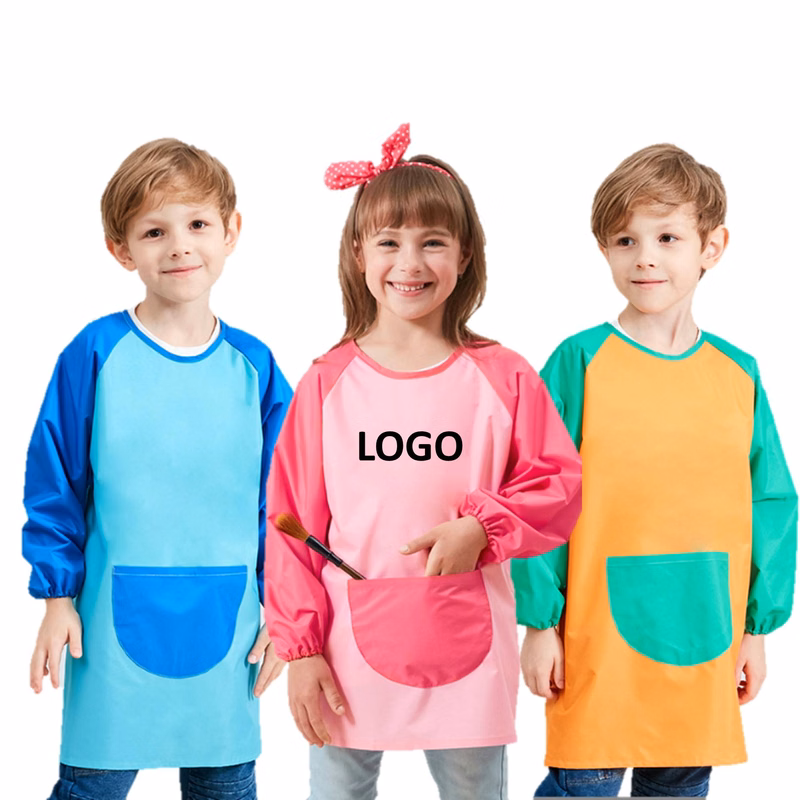 Custom Waterproof Kids Apron w/Long Sleeve