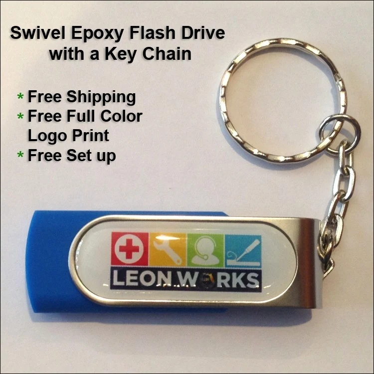 Epoxy Swivel with a Keychain Flash Drive / USB - 32 GB 1