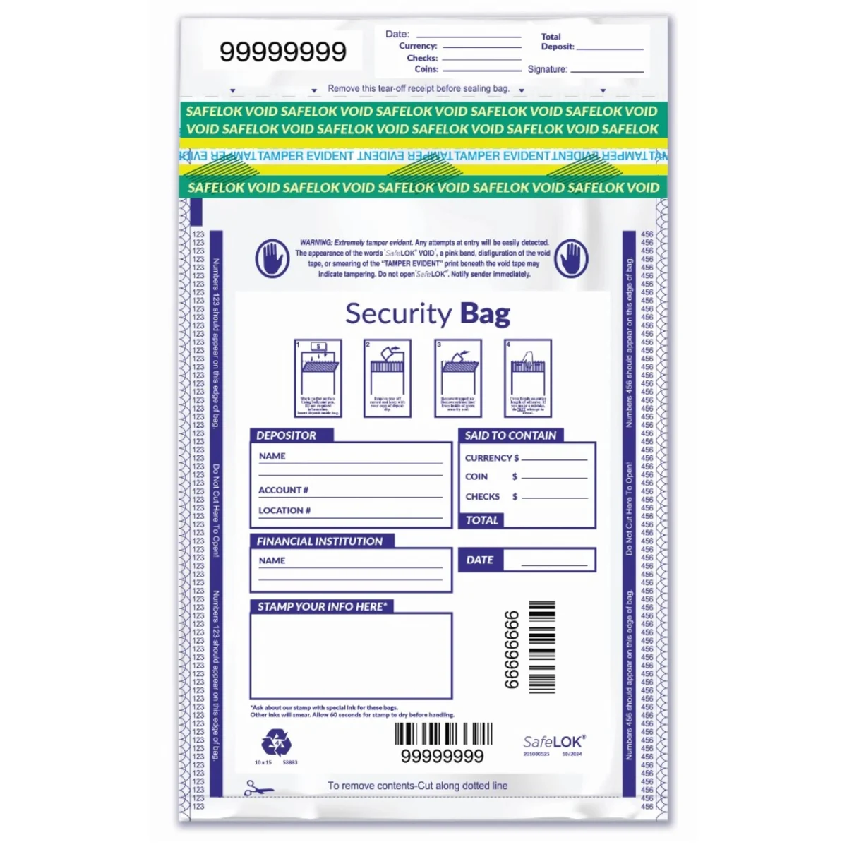 Deposit Bags, Single Pocket, Opaque 1