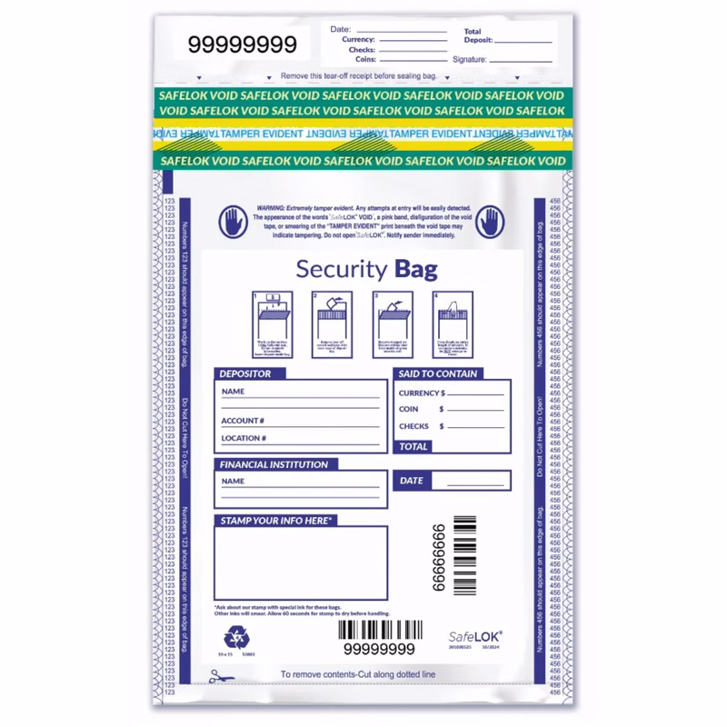 Deposit Bags, Single Pocket, Opaque
