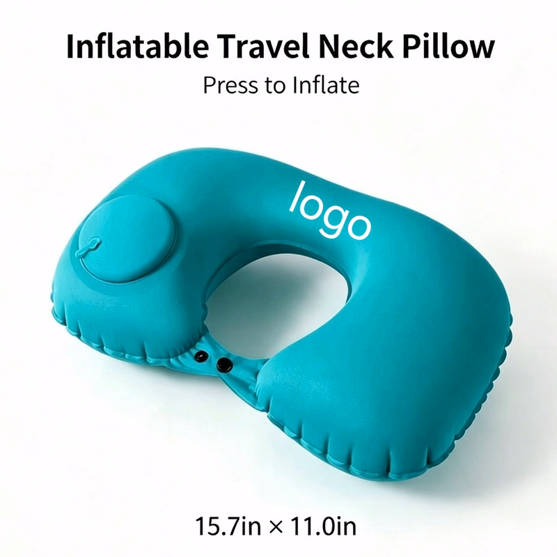 Portable Press Inflate Neck Cushion