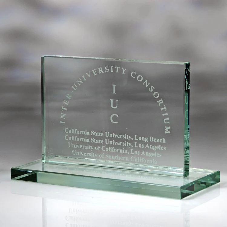 7" Award- Awards, Trophy,Horizontal Plaque w/Base 1/2"d_D374GA 1
