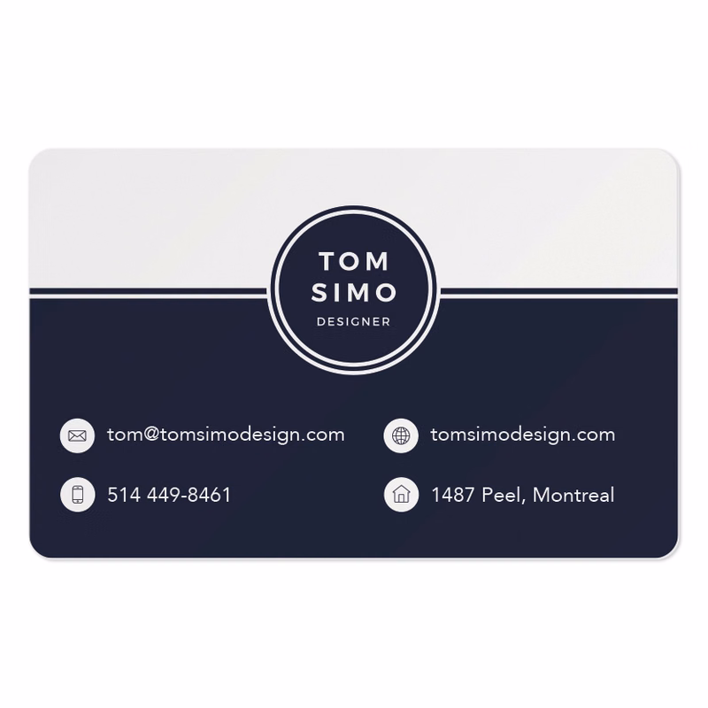 Plastic Wallet Card .010 White Gloss Vinyl - Screen-printed Spot Colors