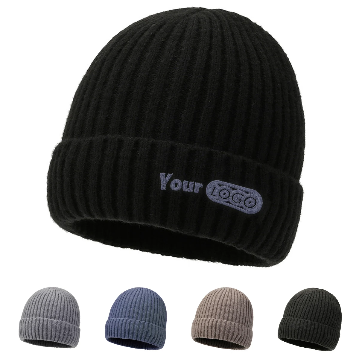 Knit Fabric Winter Thick Men's Hat 1