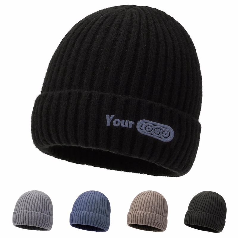 Knit Fabric Winter Thick Men's Hat