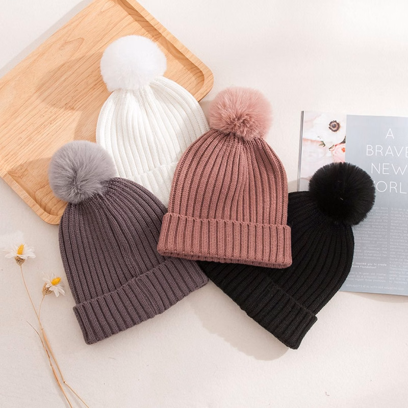 Baby Knit Pom Beanie With Cuff