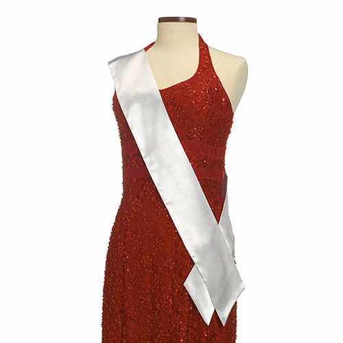 White Pageant Sash