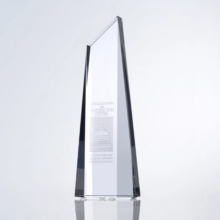 Small Polygon Obelisk Optic Crystal Award 1