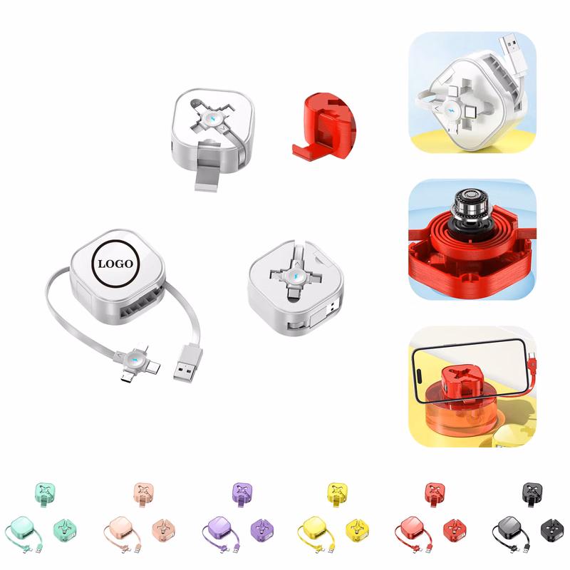 5A Retractable 3-in-1 Multi Charger Cable