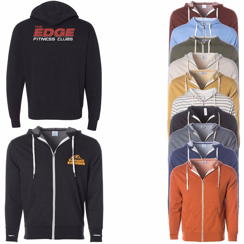 Unisex Heather French Terry Zip Hooded Sweatshirt