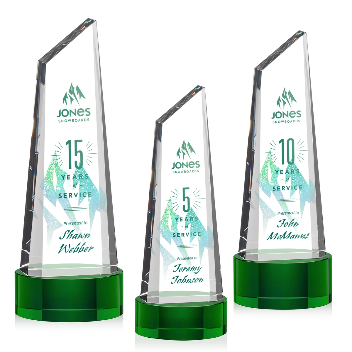Akron VividPrint™ Award on Base - Green 1