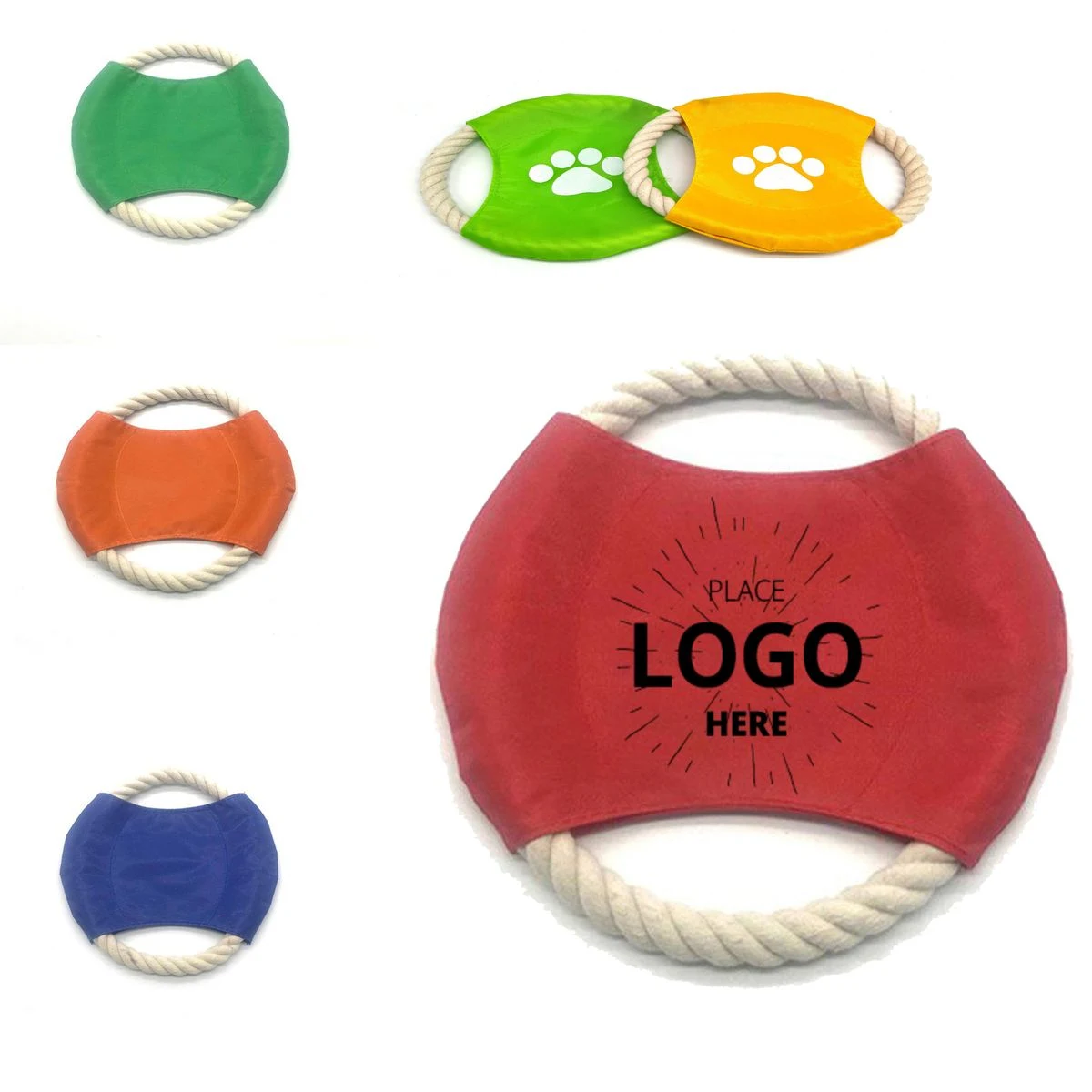 Custom Multi-Color Logo Pet Training Fabric Flying Disc 1