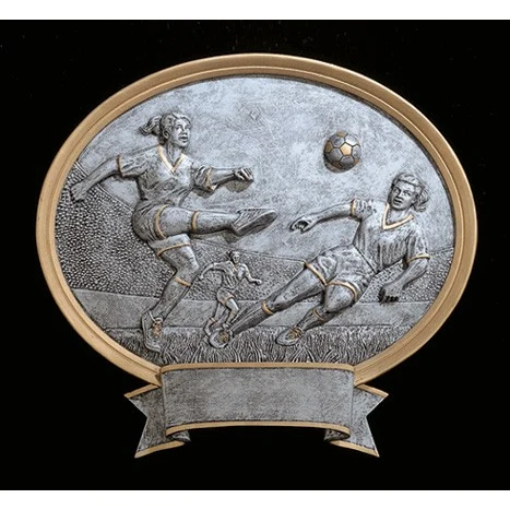 8" Soccer Female Legend Plate 1