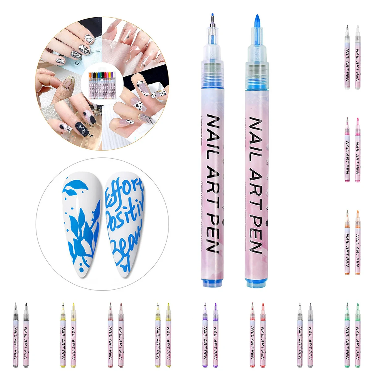 12 Colors Nail Art Graffiti Pen 1