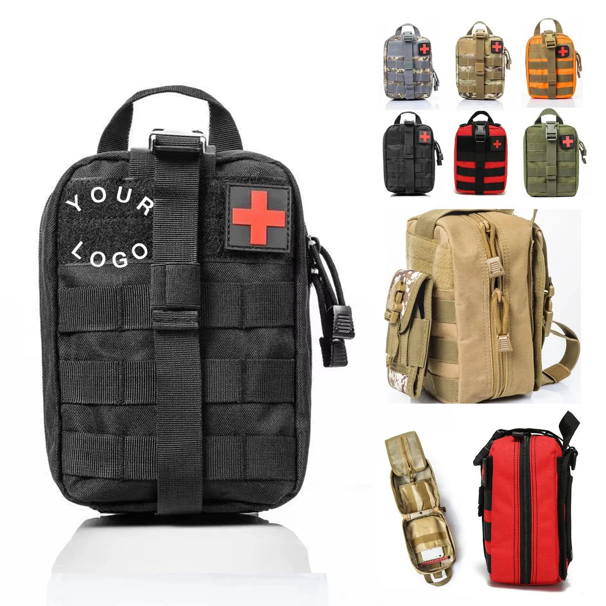 Tactical First Aid Pouch with Multiple Storage Sections 1