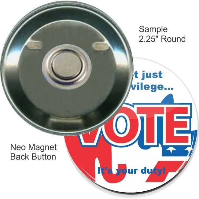 Neo Magnet 2 1/4 Inch Round Button 1