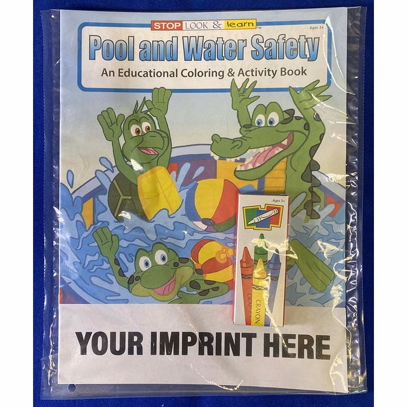 COLORING SET - Pool and Water Safety Coloring Book Fun Pack