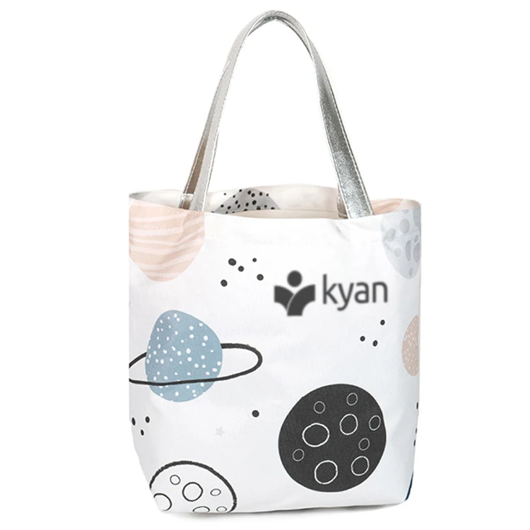 Small Creative Handle Wide Bottom Gusset Tote (11"H x 14"W x 5"D) 1