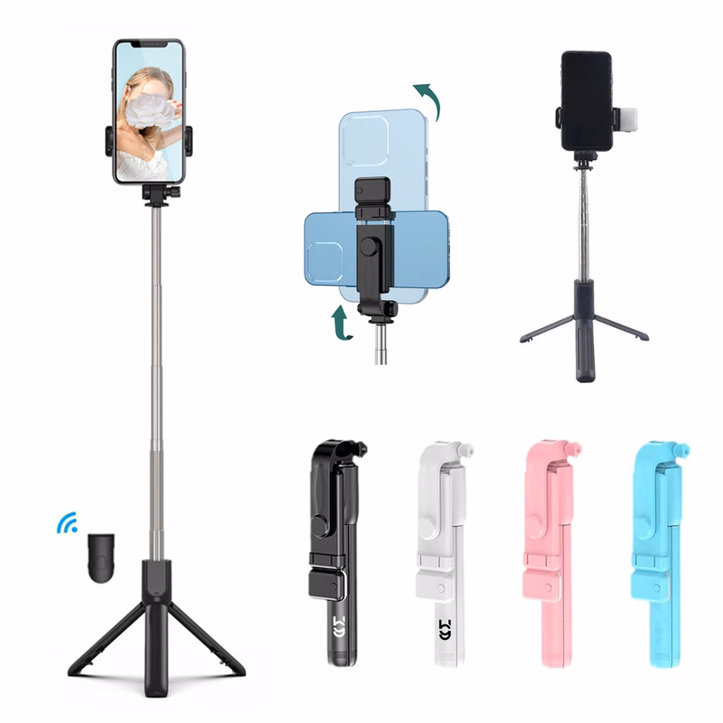 Portable Selfie Stick with Tripod & LED Light